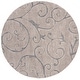 preview thumbnail 29 of 111, SAFAVIEH Florida Shag Shahin Scroll 1.2-inch Thick Textured Rug 11' Round - Grey/Light Blue