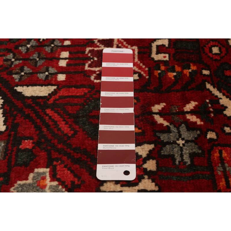 ECARPETGALLERY Hand-knotted Andelz Red Wool Rug - 3'4 x 12'6