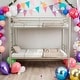 preview thumbnail 2 of 9, Twin Over Twin Metal Bunk Bed with Convertible Design and Guardrail,Kids Bed Design