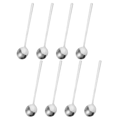 8Pcs 5" Stainless Steel Espresso Spoons Mini Coffee Spoon Teaspoon