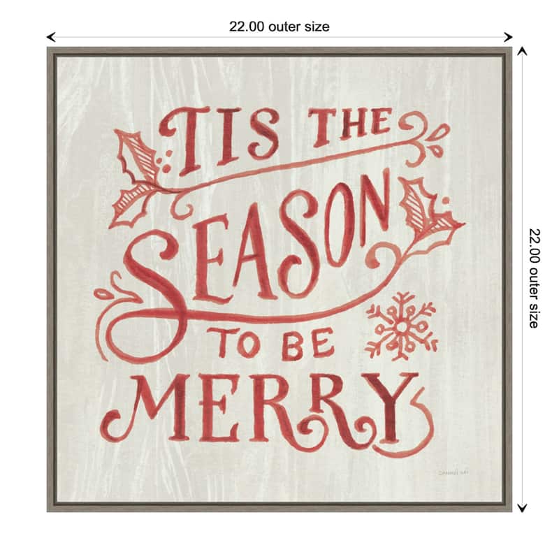 White and Bright Christmas II by Danhui Nai Framed Canvas Wall Art