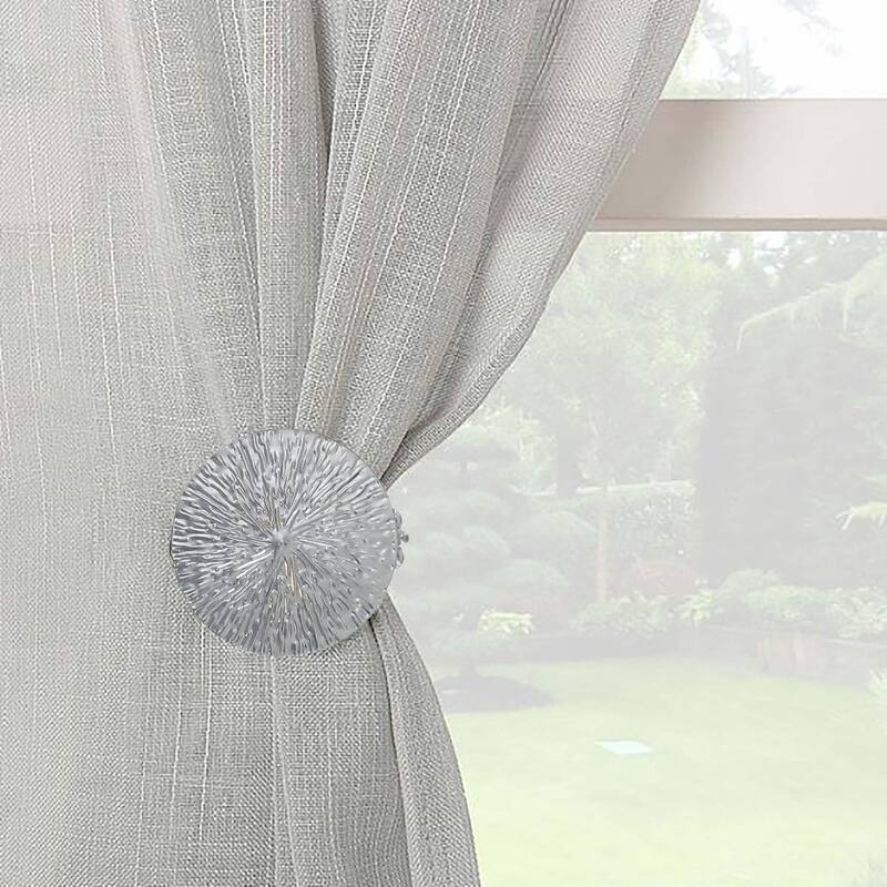 Evideco Metal Round Clip Big Size Archi Set of 2 - 2.5"L x 2.5"W x 1"D - Chrome