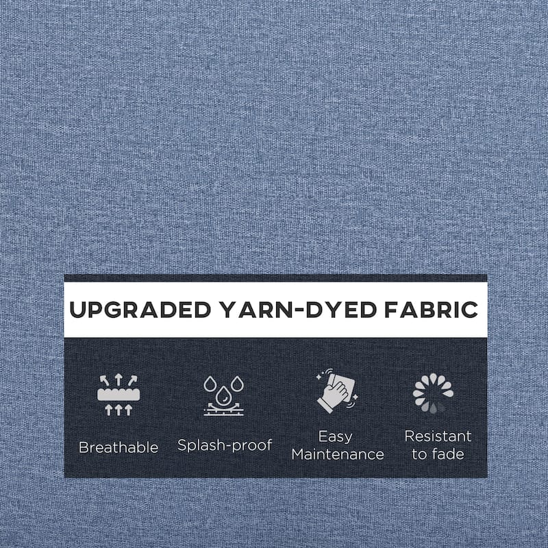 Outsunny 4-Piece Patio Chair Cushion and Back Pillow Set, Seat Replacement Patio, Cushions Set for Outdoor Garden Furniture