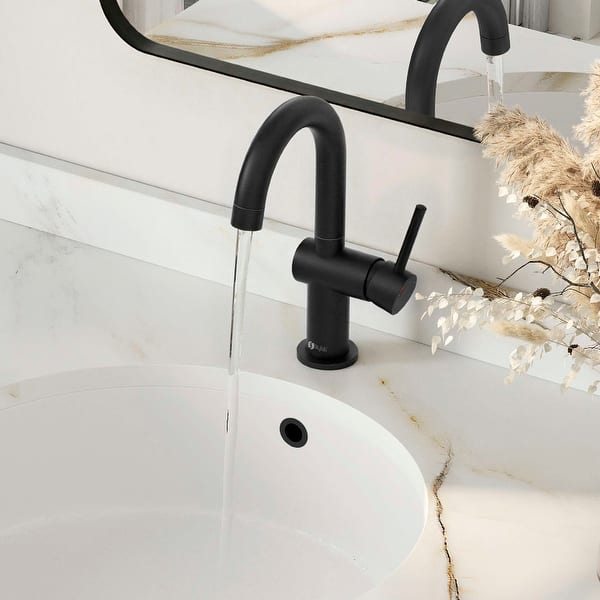 slide 2 of 11, STYLISH Single Handle Pull Down Bathroom Faucet Black