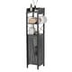 preview thumbnail 23 of 28, Slim Bathroom Cabinet Small Bathroom Storage Corner Floor Cabinet with Magnetic Doors and Shelves Toilet Paper Holder