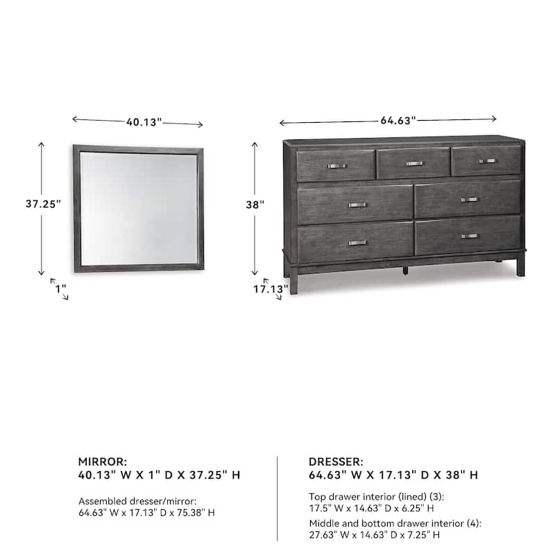 Signature Design By Ashley Caitbrook Weathered Gray 7-Drawer Dresser