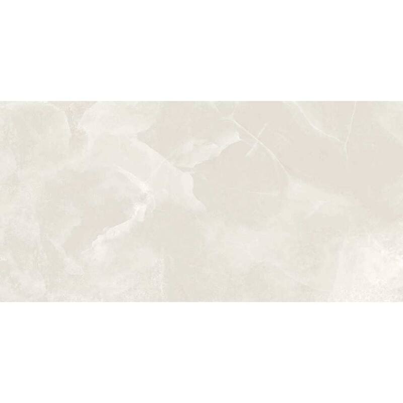 Geo Lust 12in x 24in White Polished Porcelain Tile - Floor & Wall