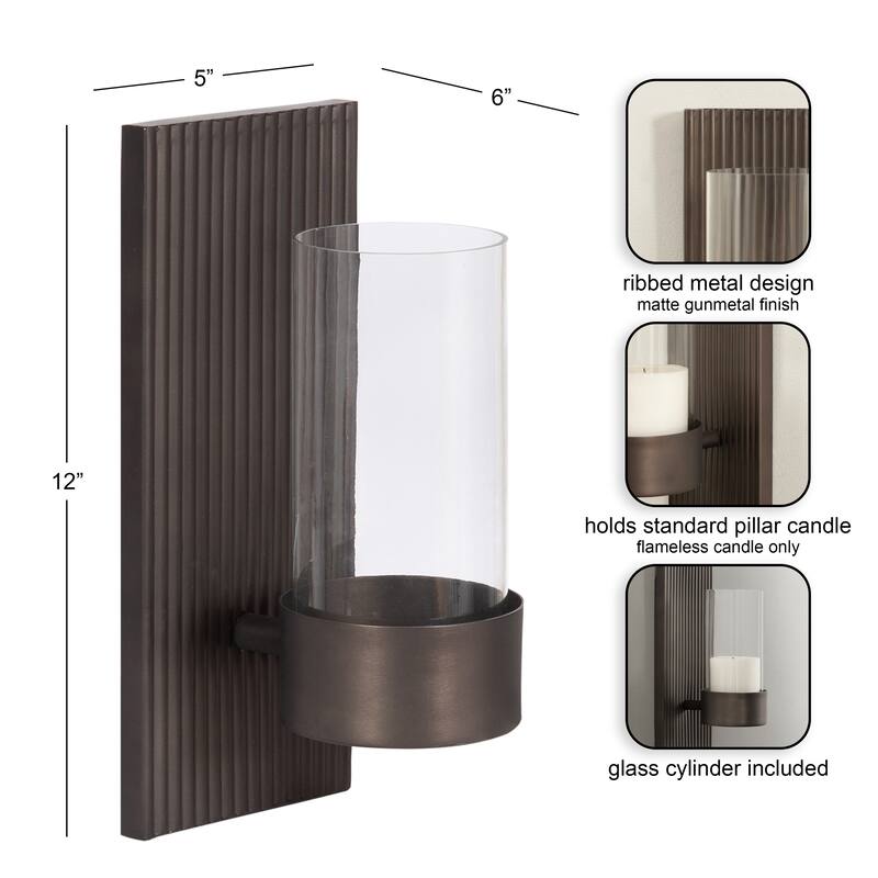 Kate and Laurel Rooks Metal Wall Sconce