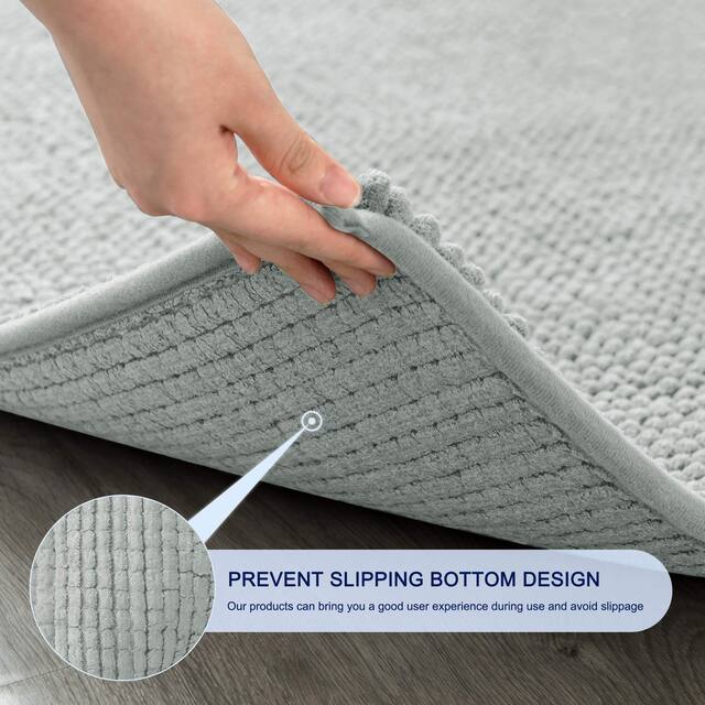 Subrtex Chenille Soft Rugs Super Water Absorbing Shower Mats
