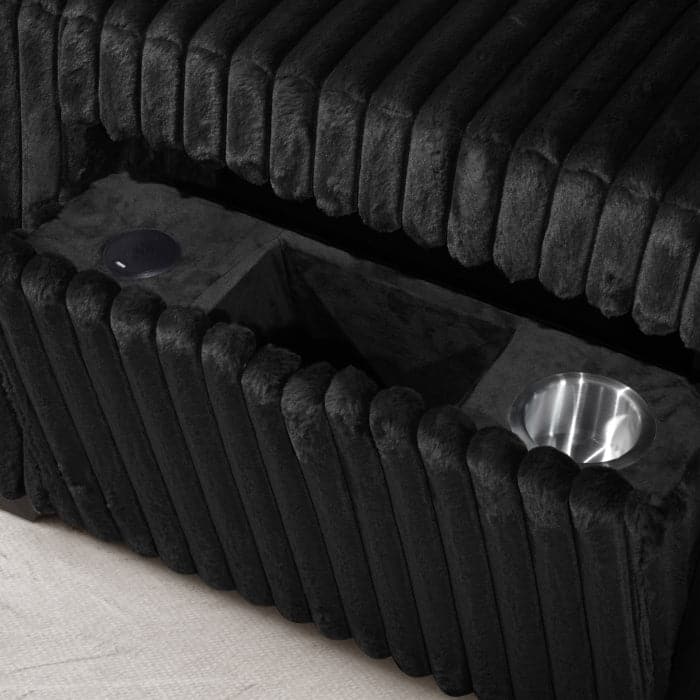 Modern Right Facing Half U-Shaped Pull Out Sectional Sofa with Storage Armrest, USB Port and Pillows