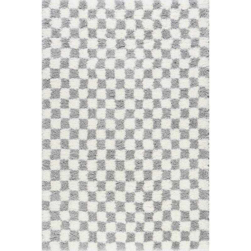 Nuloom Adelaide Mid-Century Checkered Shag Area Rug