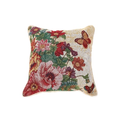 Tapestry Cushion (Floral Garden) (18 X 18) - Set of 2