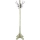 preview thumbnail 17 of 16, Gray Wood Vintage Style 12 Hook Scroll Coat Rack with Black Metal Hooks