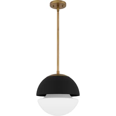 Marley 1-Light Weathered Brass Mini Pendant Light