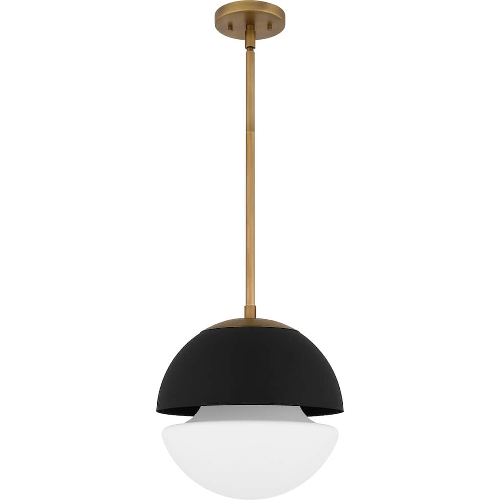 Marley 1-Light Weathered Brass Mini Pendant Light
