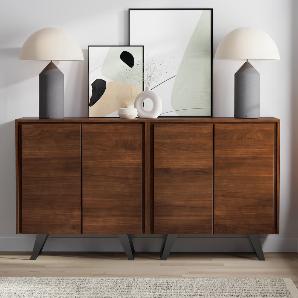 WYNDENHALL Mitchell 39 inch Storage Cabinet (Set of 2) - 39"W x 17" D x 42"H