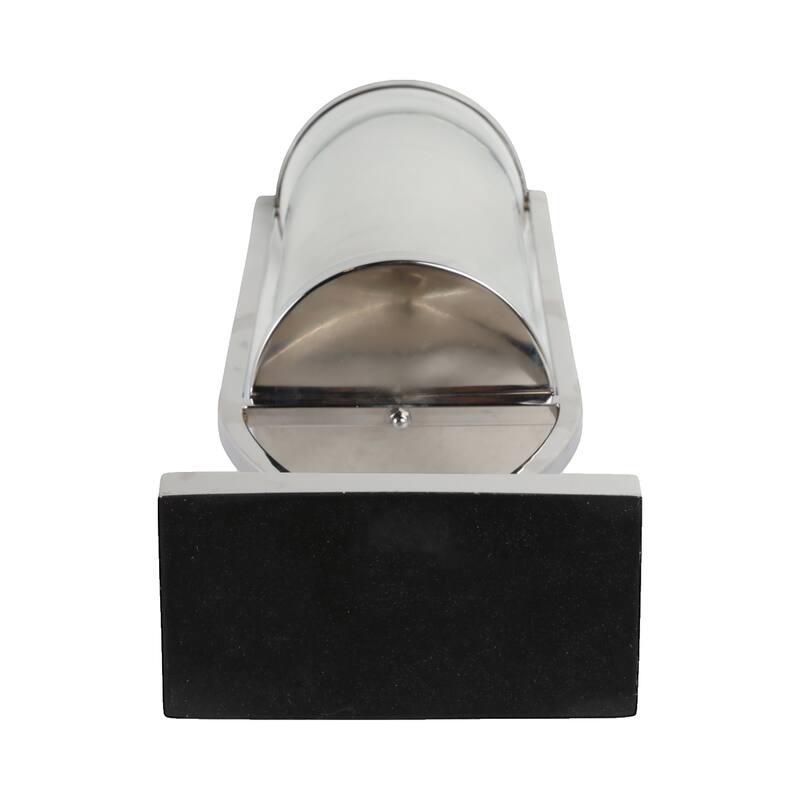 Modern Glass Pillar Candle Holder Decorative Lantern with Steel Frame