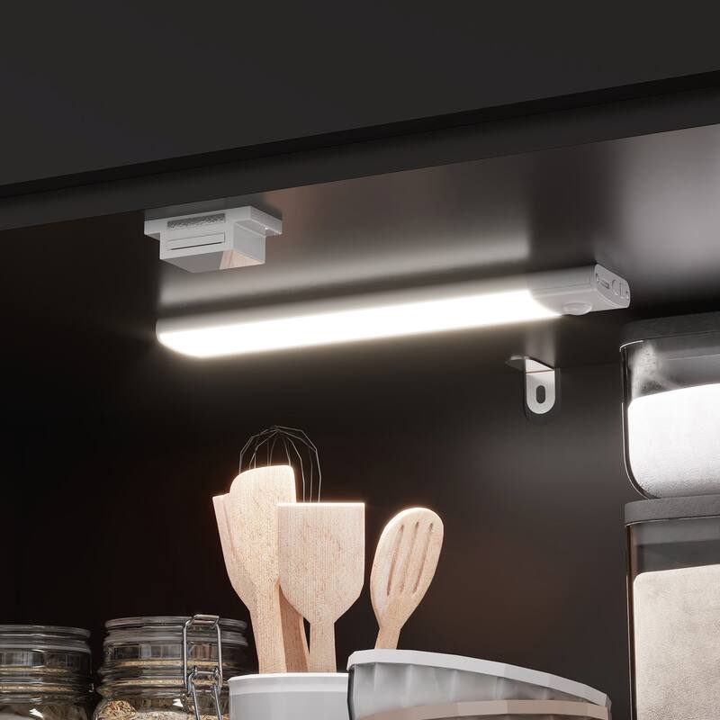HOMCOM 71" Kitchen Pantry Cabinet with Motion Sensor Light, Tall Storage Cabinet with 6 Door Shelves