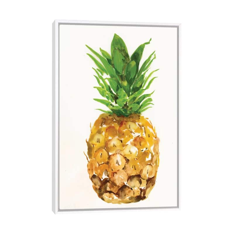 iCanvas "Pineapple I" by PI Studio Framed - White - 26x18