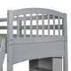 preview thumbnail 35 of 38, Twin size Loft Bed with Storage Shelves, Desk and Ladder, White