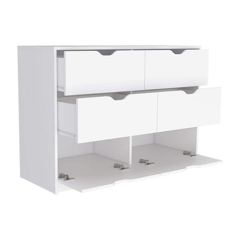 42 Inch Dresser with 4 Drawers for Bedroom Storage and Organization