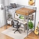 preview thumbnail 17 of 28, Costway Twin Size Loft Bed Heavy Duty Metal Loft Bed Frame with Safety