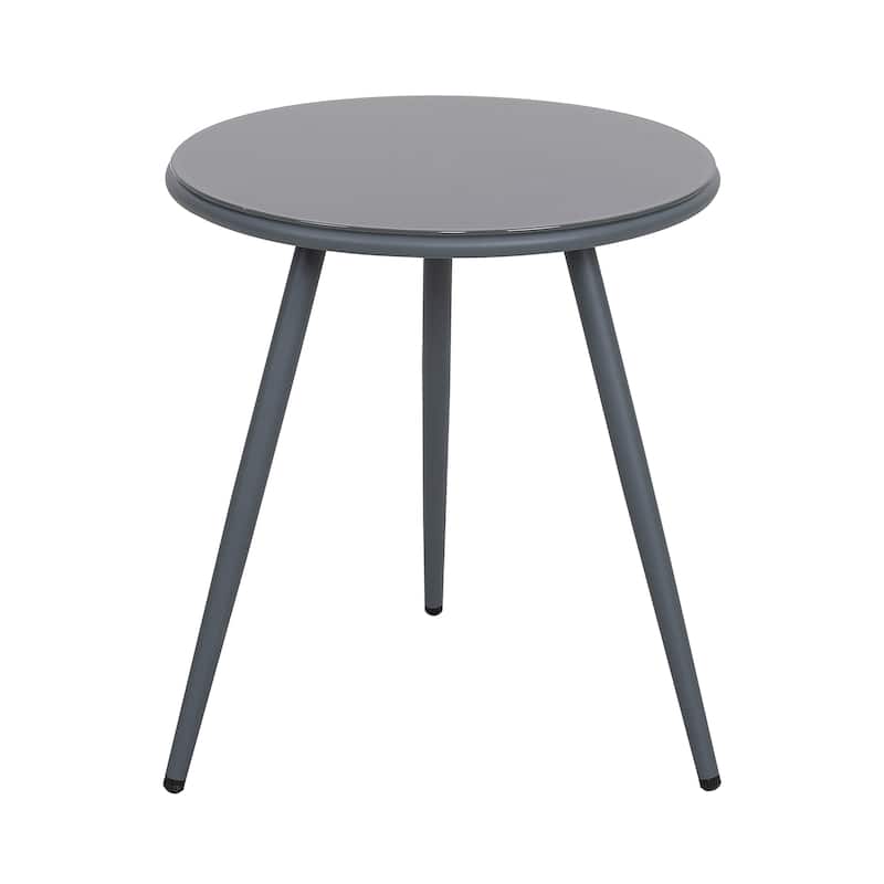 Nuu Garden 3-Piece Aluminum Outdoor Bistro Set, 1 Coffee Table and 2 Woven Rope Chairs with Seat Cushions