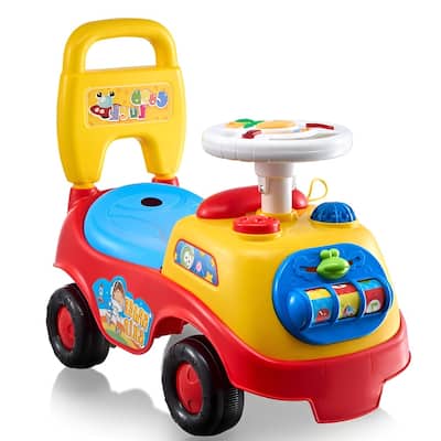 Ride On Push Car for Toddlers Ages 1-3 with Music and Storage - 20.08 x 9.84 x 17.72 in