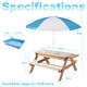 preview thumbnail 18 of 16, 3-in-1 Kids Outdoor Wooden Picnic Table