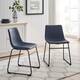 Middlebrook Prusiner Faux Leather Dining Chair, Set of 2 - Navy Blue