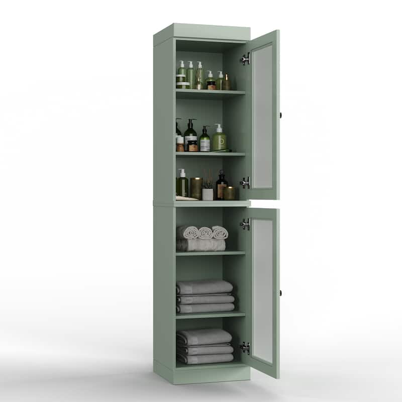 100% Solid Wood 16.5" Bathroom Cabinet with Optional Doors by Palace Imports