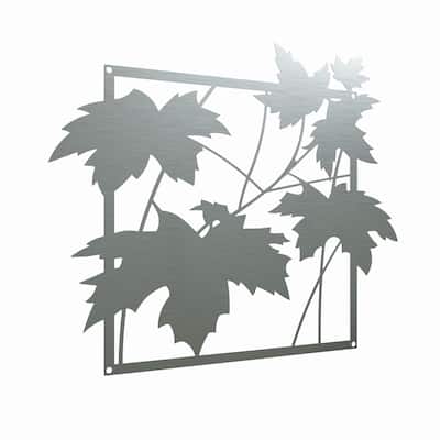 Leafs 1-Piece Stainless Steel Wall Art