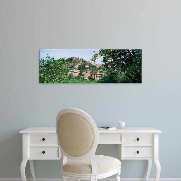 Easy Art Prints Panoramic Images's 'Buildings in a town, Village of Artists, Deia, Majorca, Spain' Premium Canvas Art