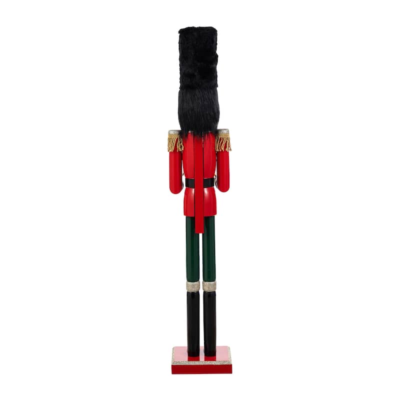 Glitzhome Wooden Christmas African King Soldier Nutcracker