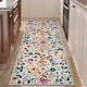 preview thumbnail 65 of 65, Nature Floral Non-Slip Machine Washable Colorful Modern Area Rug Runner 2' x 6' - White
