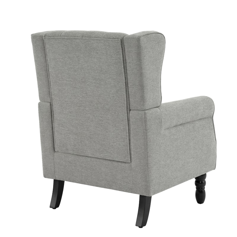 Button-Tufted Accent Chair Wingback Armchair - 38"H