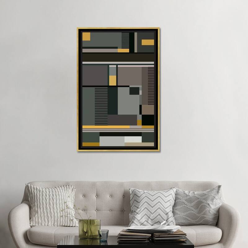 iCanvas "Bauhaus Arte" by The Usual Designers Framed Canvas Print