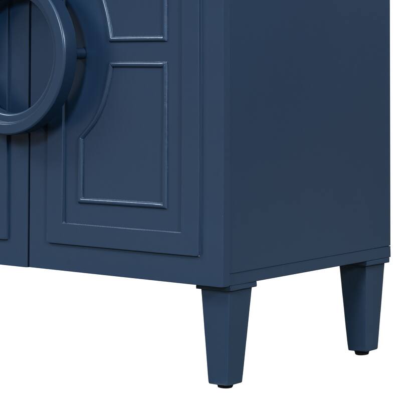 Four-door sideboard with French-Inspired,Suitable for Living Rooms, Entrance and Study Rooms