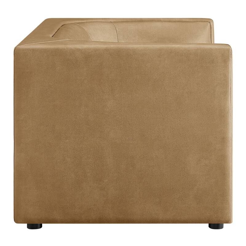 Hilda 67" Curved Back Vegan Leather Loveseat