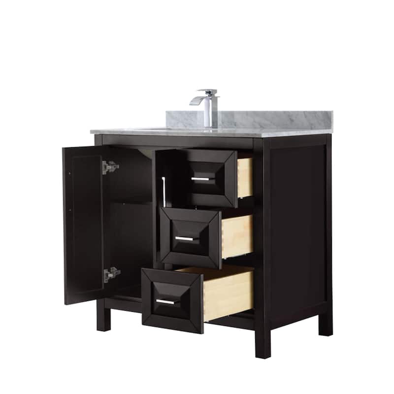 Wyndham Collection Daria 36" Free Standing Single Vanity Set with MDF