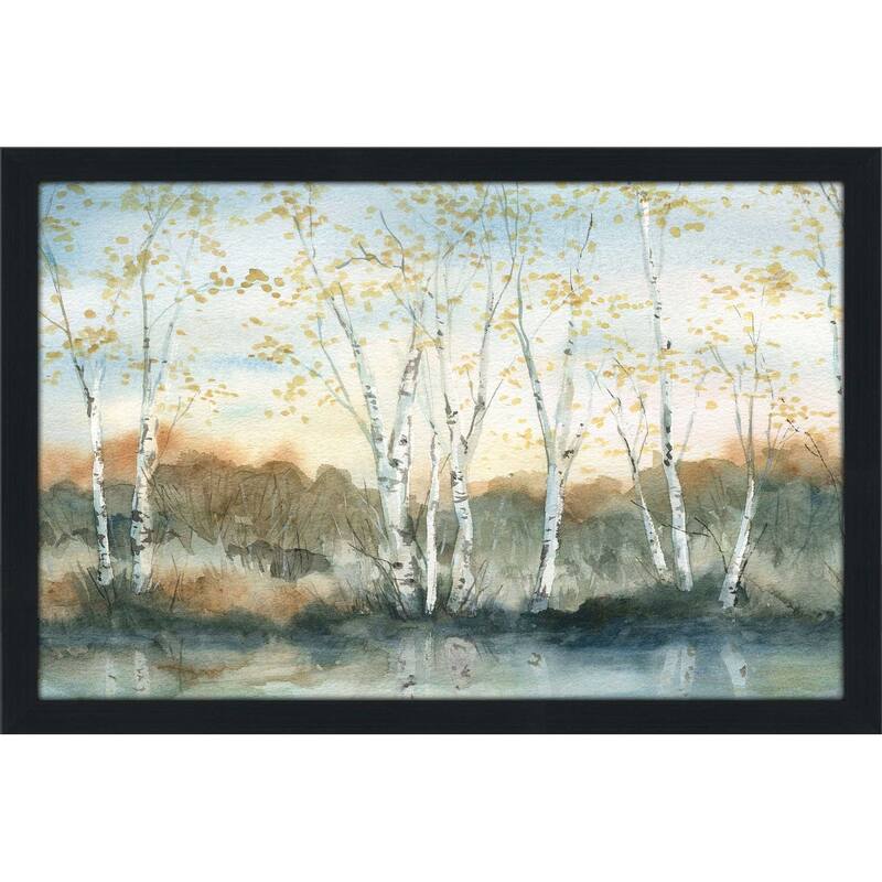 "Birch Riverbank" by Carol Robinson Print on Acrylic