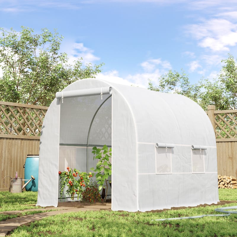Walk-in Tunnel Greenhouse Warm - Plastic/Steel - Portable