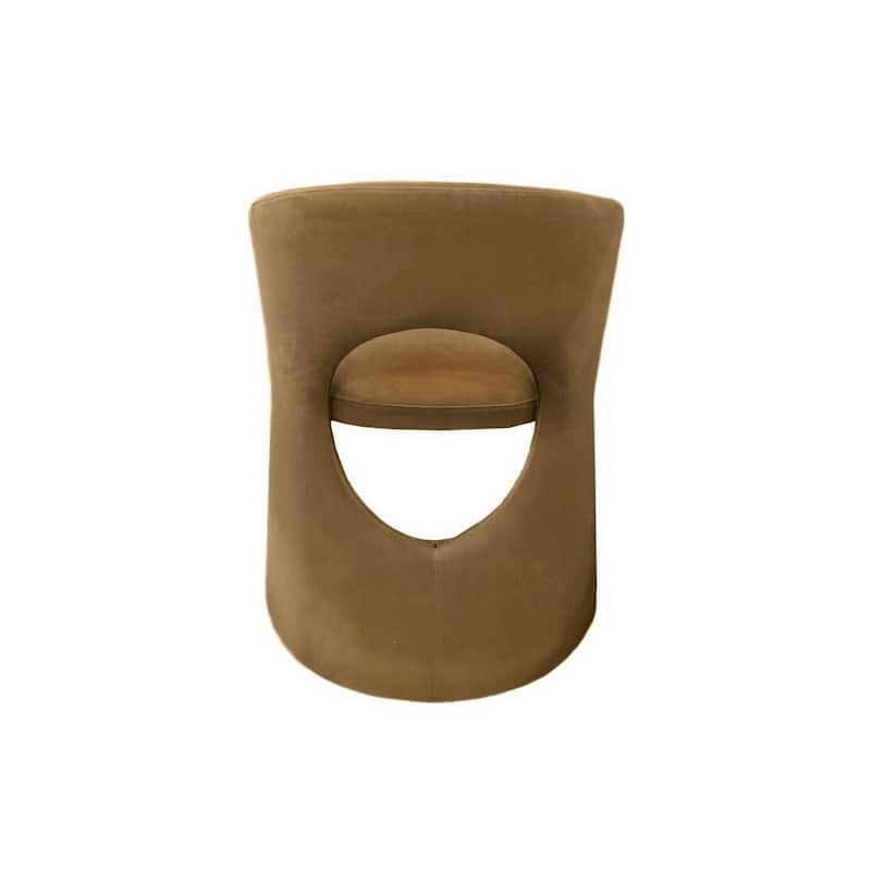 Tan/Tan Fabric Upholstered Metal Frame Dining Chair, Sturdy Dining Chair for Dining Rooms - 23.5