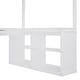 preview thumbnail 13 of 52, Solid Wood Loft Bed with Bulit-in U-shaped Desk and 2 Drawers, Full Size Loft Bedframe with Storage Shelves and Tri-fold Mirror