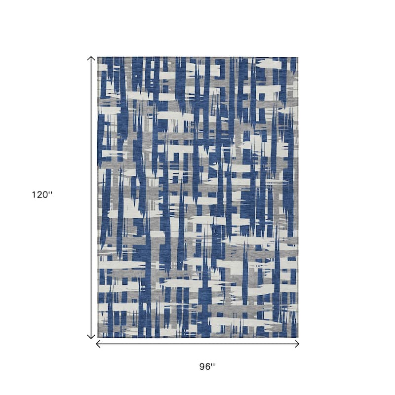 HomeRoots Striped Transitional Rectangle Outdoor Rug