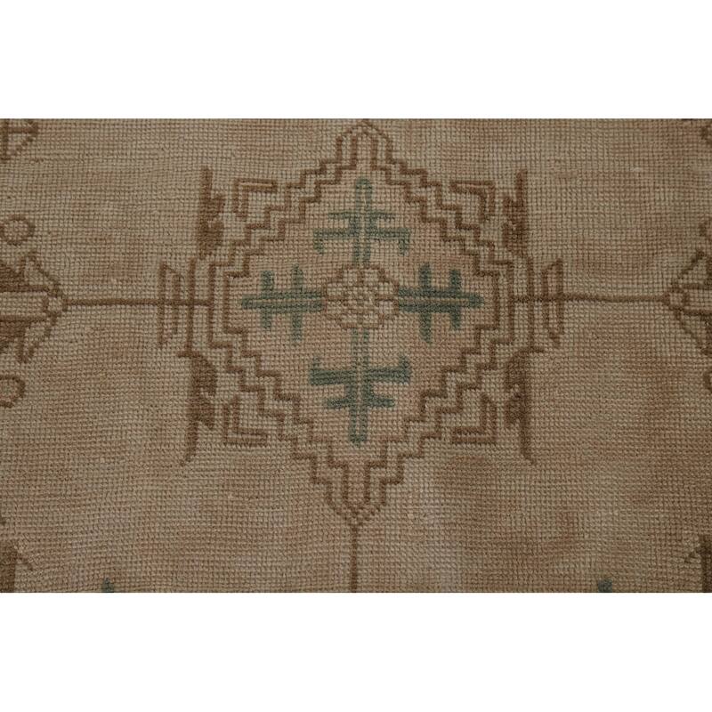 Tabriz Persian Vintage Rug Bedroom Hand-Knotted Wool Carpet - 9'6" x 12'9"