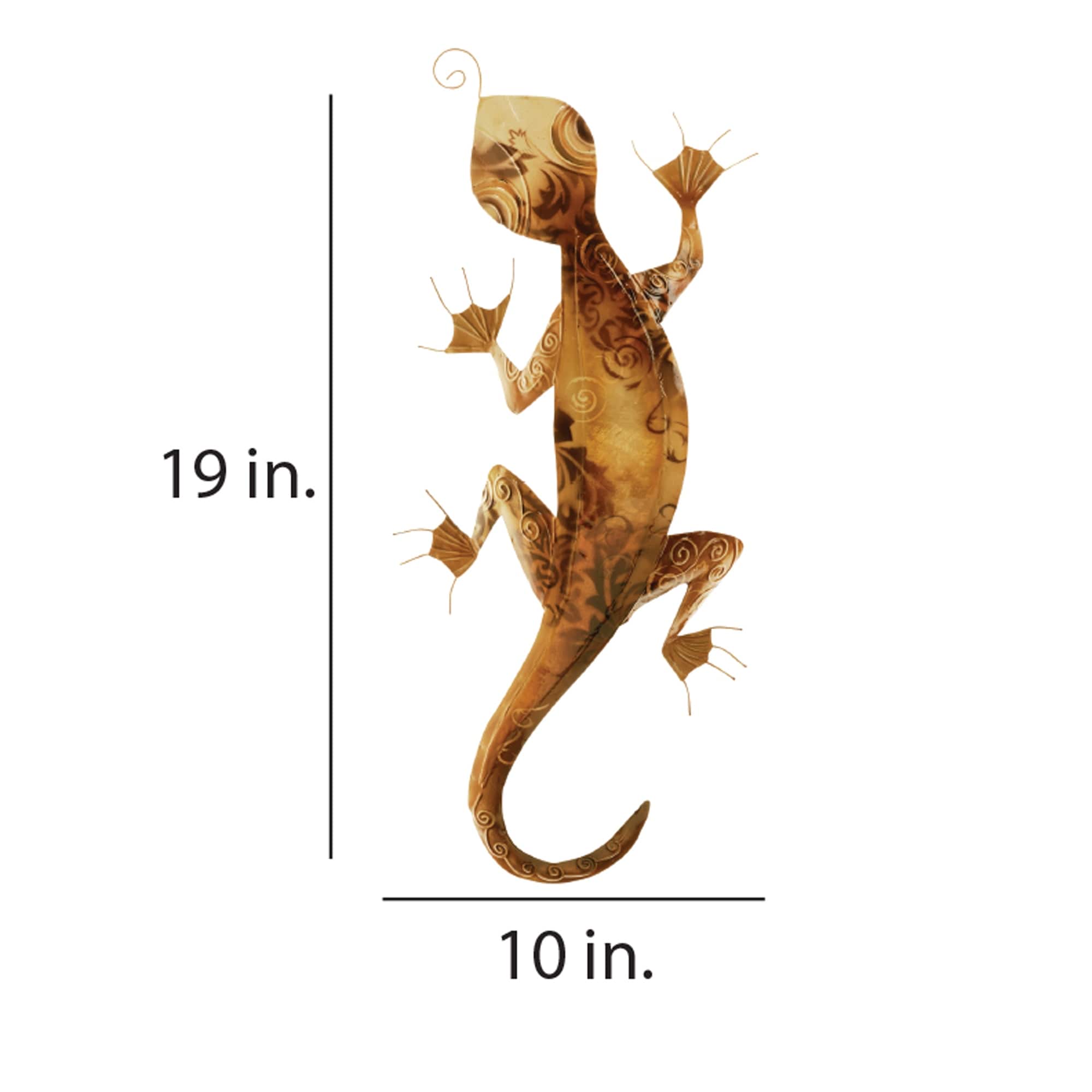 Handmade Gecko Wall Decor Brown Overstock 8970864