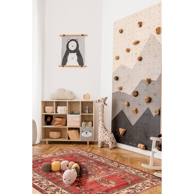 ECARPETGALLERY Hand-knotted Antalya Vintage Red Wool Rug - 6'7 x 9'10