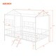 preview thumbnail 15 of 22, Metal House Bed Frame Full Size with Slatted Support No Box Spring Needed