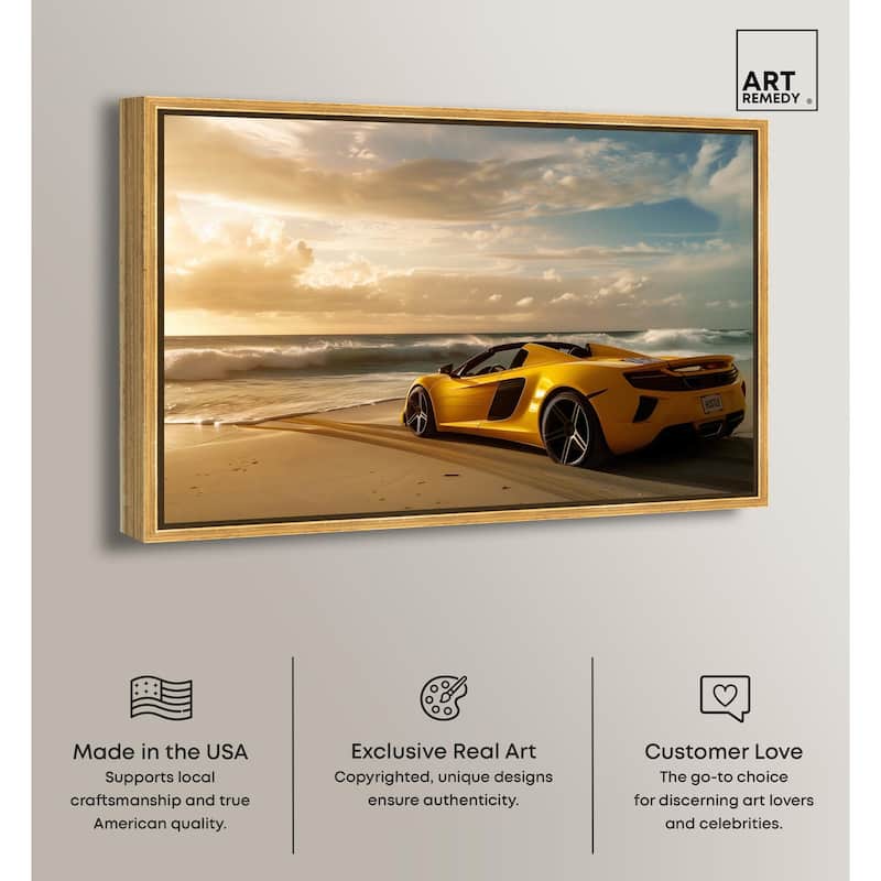 Beach Sports Car Canvas by Art Remedy